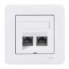 Schneider Electric Exxact Indbygnings UTP-netværksstik Cat.6 2-port
