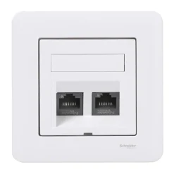 Schneider Electric Exxact Indbygnings UTP-netværksstik Cat.6 2-port