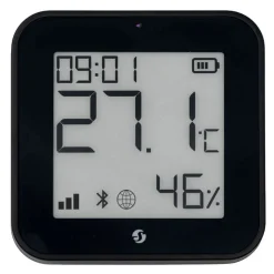 Shelly BLU H&T Display ZB sensor, Sort