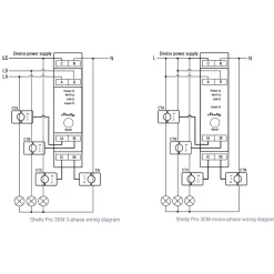 Shelly Pro 3EM Energimåler 120 A