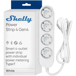 Shelly Strømfordeler 4 Gen4 - Hvid