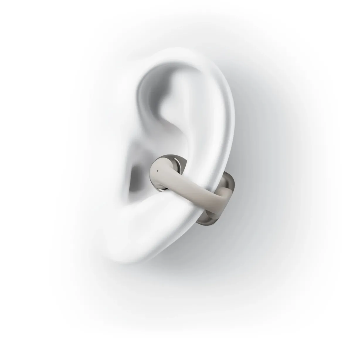 Shokz OpenDots One - Trådløse åbne clip-on-hovedtelefoner - Grå