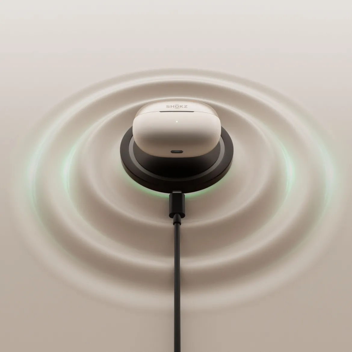 Shokz OpenDots One - Trådløse åbne clip-on-hovedtelefoner - Grå