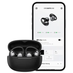 Shokz OpenDots One - Trådløse åbne clip-on høretelefoner - Sort