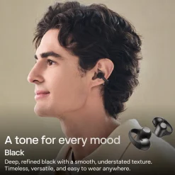 Shokz OpenDots 2 open-ear clip-on-høretelefoner, Sort