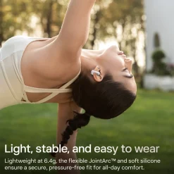 Shokz OpenDots 2 open-ear clip-on-høretelefoner, Hvid