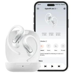 Shokz OpenFit Air 2 open-ear-høretelefoner, Hvid