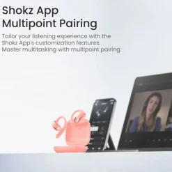 Shokz OpenFit Air Trådløse hovedtelefoner - Lyserød