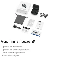 Shokz OpenFit Air Trådløse øretelefoner - Sort