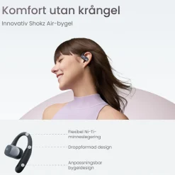 Shokz OpenFit Air Trådløse øretelefoner - Sort