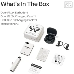 Shokz OpenFit 2+ TWS øretelefoner - Sort