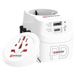 Skross Jordet rejseadapter Universal med USB-port