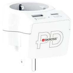 Skross Rejseadapter Europa til USA USB AC20PD
