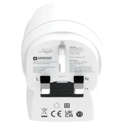 Skross Rejseadapter Europa til UK USB AC20PD