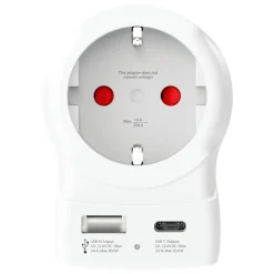 Skross Rejseadapter Europa til UK USB AC20PD