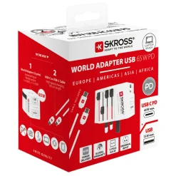 Skross Ujordet rejseadapter Universal med USB PD 65W