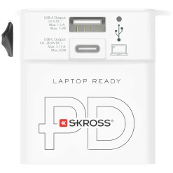 Skross Ujordet rejseadapter Universal med USB PD 65W