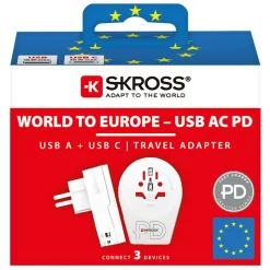 Skross Universal rejseadapter til Europa USB-C 20PD