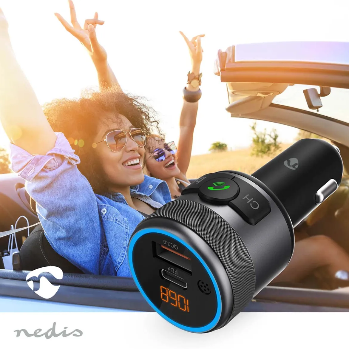 Slim Bluetooth FM Transmitter