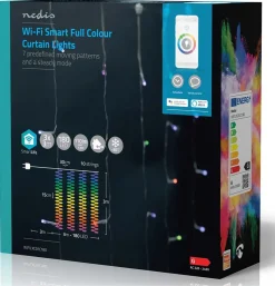 SmartLife LED Gardin lyskæde - RGB - 180 LED - 3 m