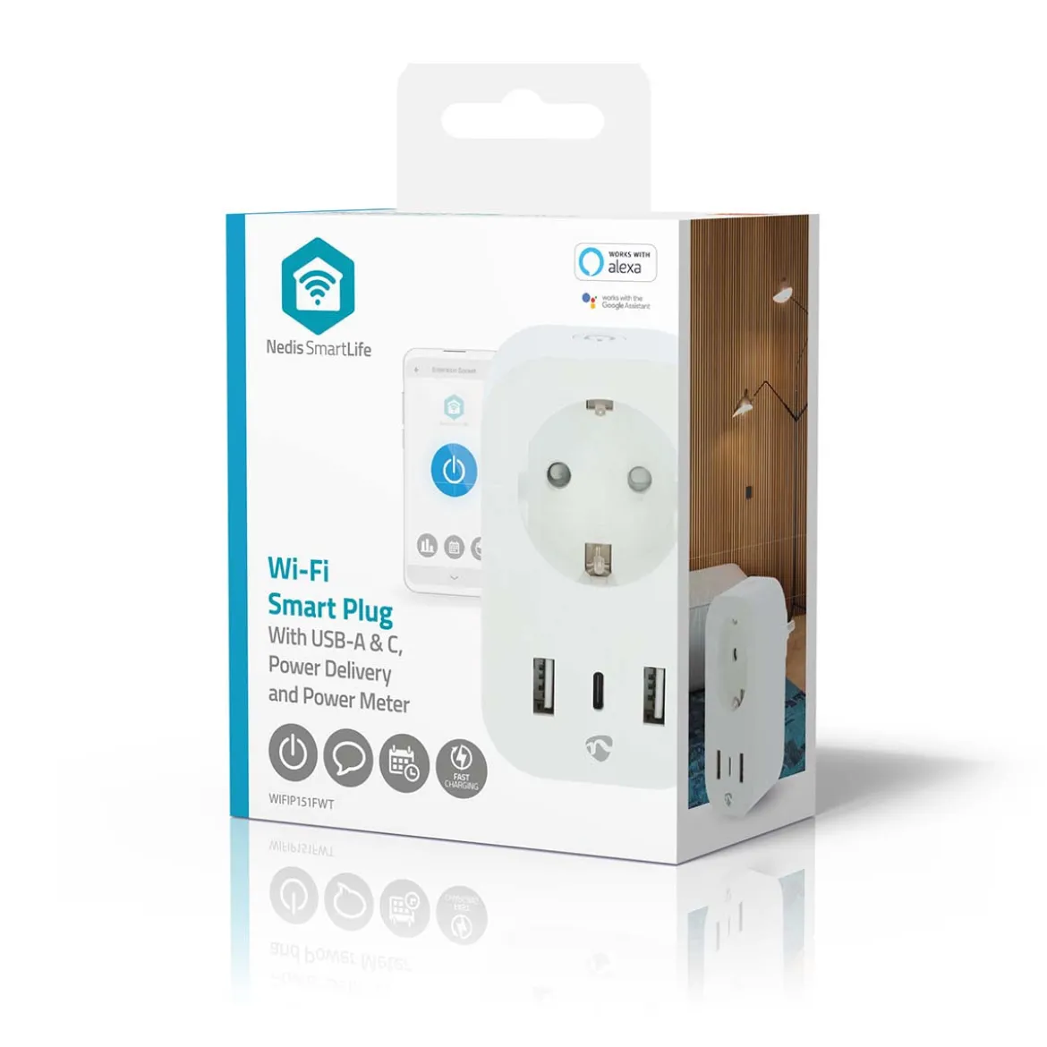 SmartLife Smart Plug med USB