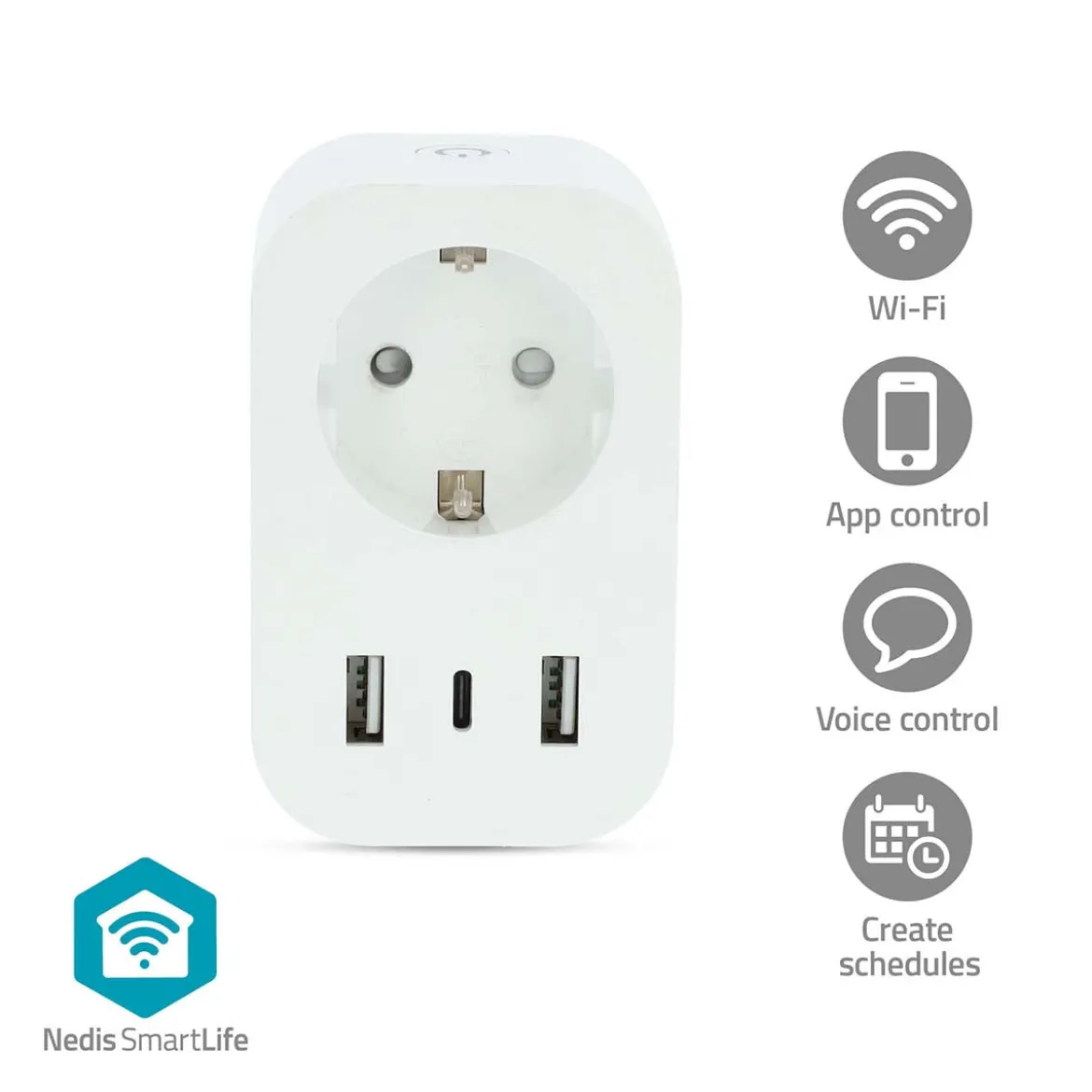 SmartLife Smart Plug med USB