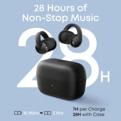 Soundcore C50i trådløse open ear-høretelefoner, Sort