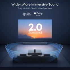 Soundcore Nebula P1 bærbar projektor med aftagelige højttalere