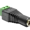 Terminalblok med DC-hunstik 5,5x2,1 mm