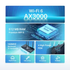 TP-link Archer AX55 Trådløs router AX3000