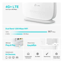 TP-link Archer MR515 4G+-router med modem AC1200