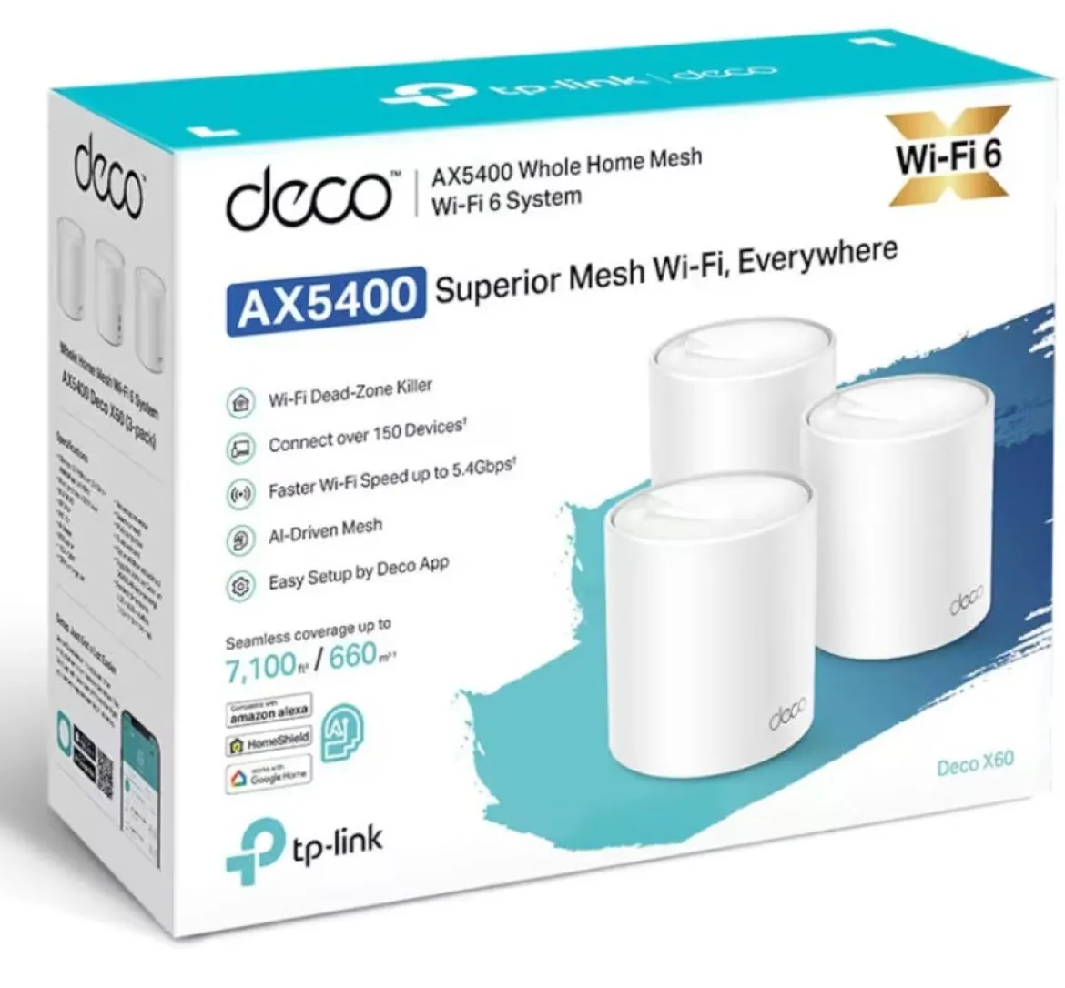 TP-link Deco X60 V3.20 Mesh System AX5400 3 stk.