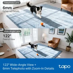 TP-Link Tapo C245D indendørskamera med dobbelt linse og AI-sporing