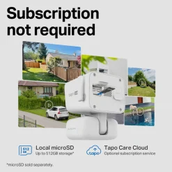 TP-Link Tapo C675D KIT solcelledrevet 4K overvågningskamera med dobbelt linse