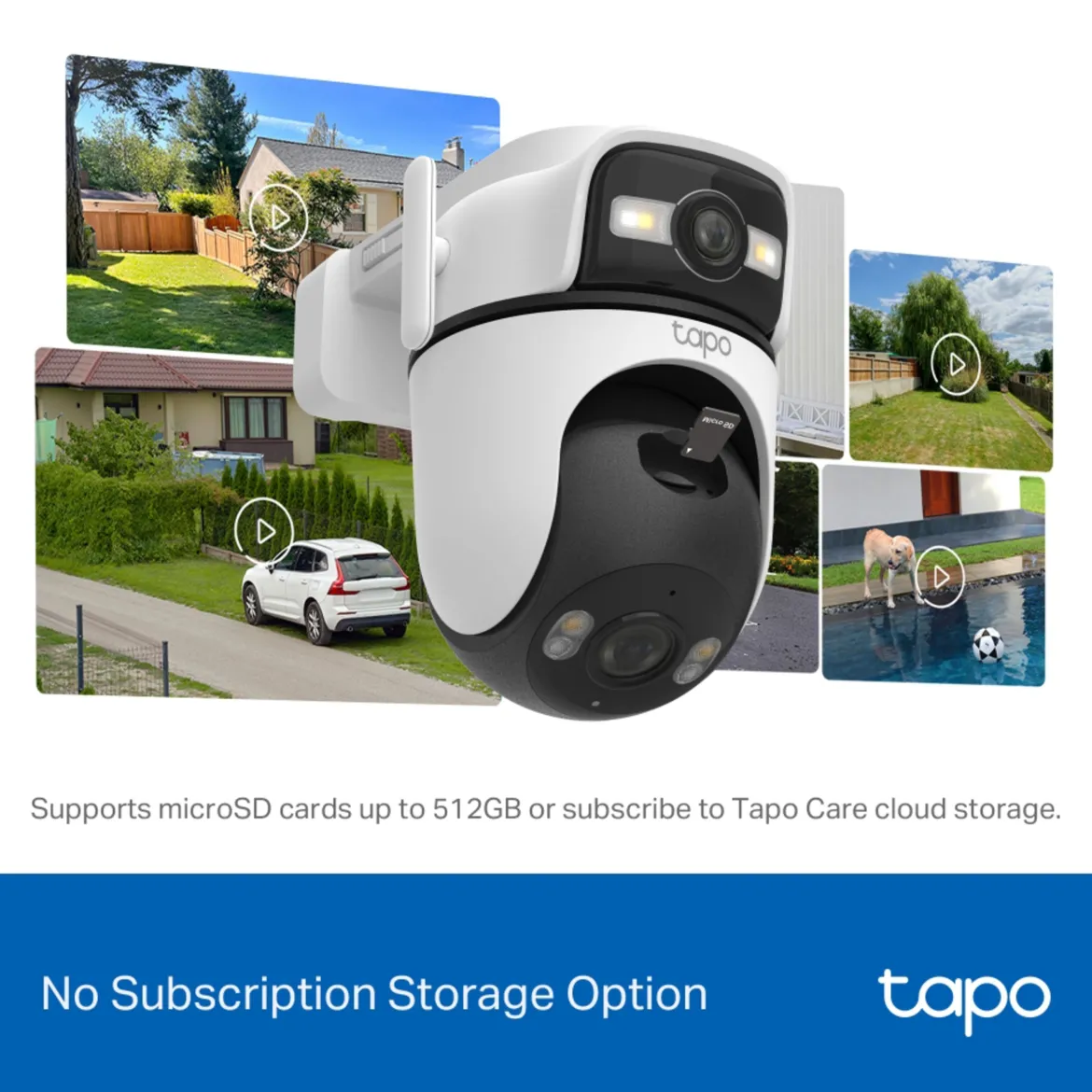 TP-link Tapo C545D Overvågningskamera med dobbelte linser - 2K, IP66, wifi