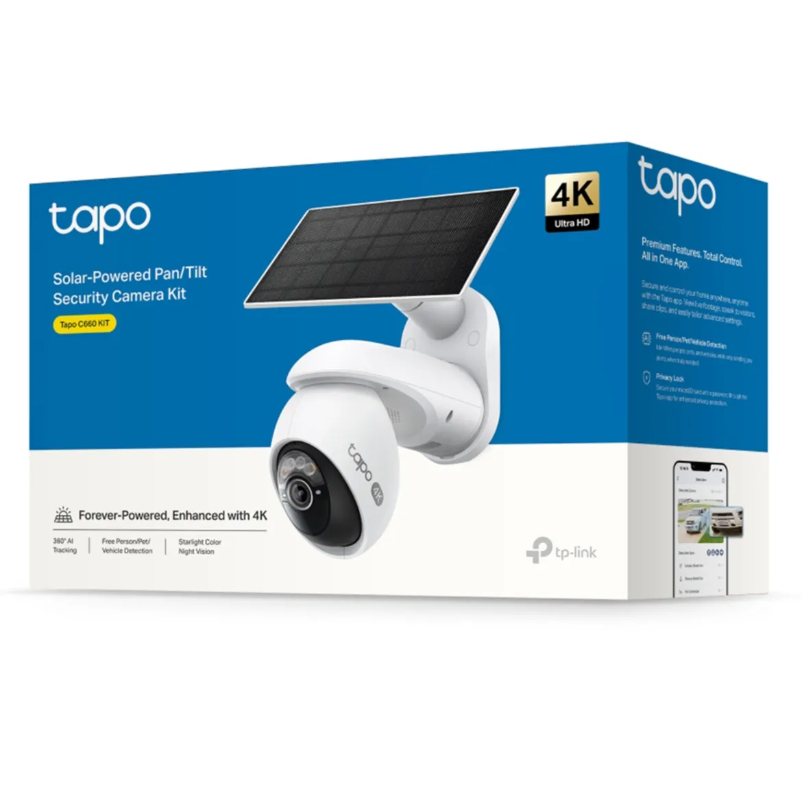 TP-link Tapo C660 KIT - Solcelledrevet 4K overvågningskamera