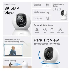TP-link Tapo C230 Pan/Tilt AI Trådløs overvågningskamera