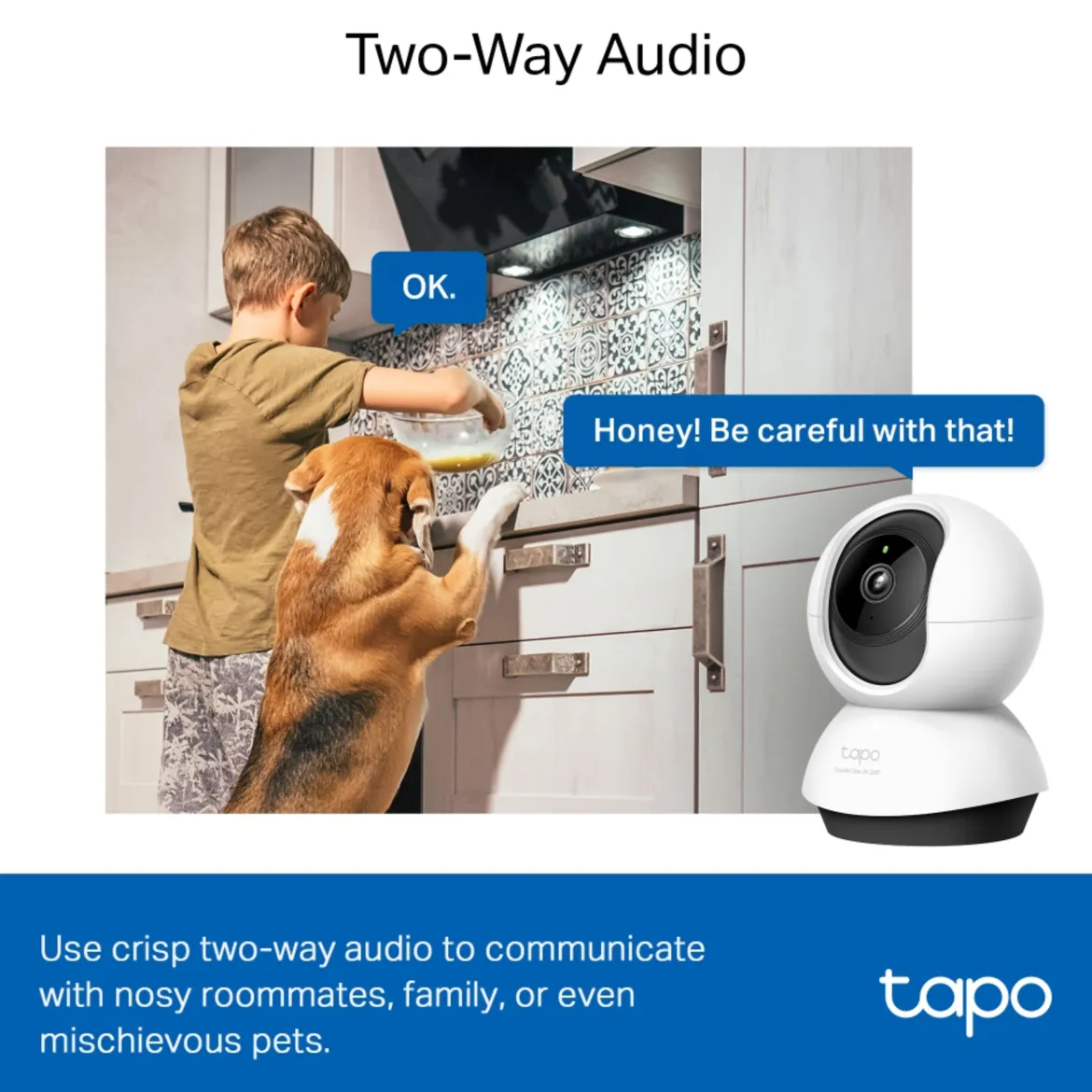 TP-link Tapo C220 Pan/Tilt AI Trådløs overvågningskamera