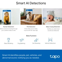 TP-link Tapo C220 Pan/Tilt AI Trådløs overvågningskamera