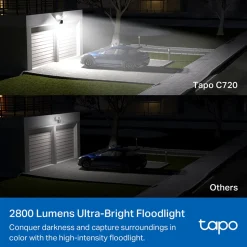TP-link Tapo C720 trådløst udendørskamera med projektør