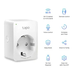 TP-link Tapo Mini Smart Wifi Fjernbetjeningskontakt - 1 stk.