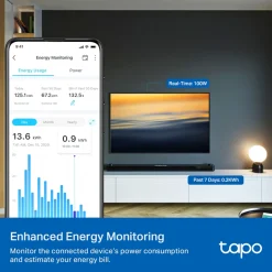 TP-link Tapo P115 Smart Wifi-fjernstrømsafbryder med energimåling - 4-pakning
