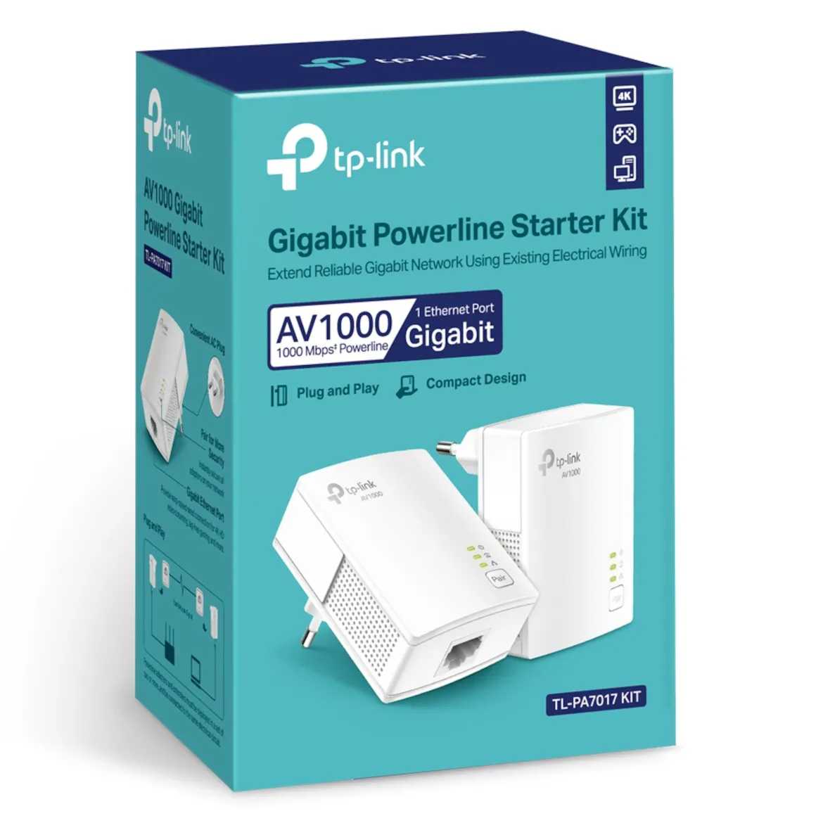 TP-link TL-PA7017 KIT Homeplug 1 Gb/s 2-pakke