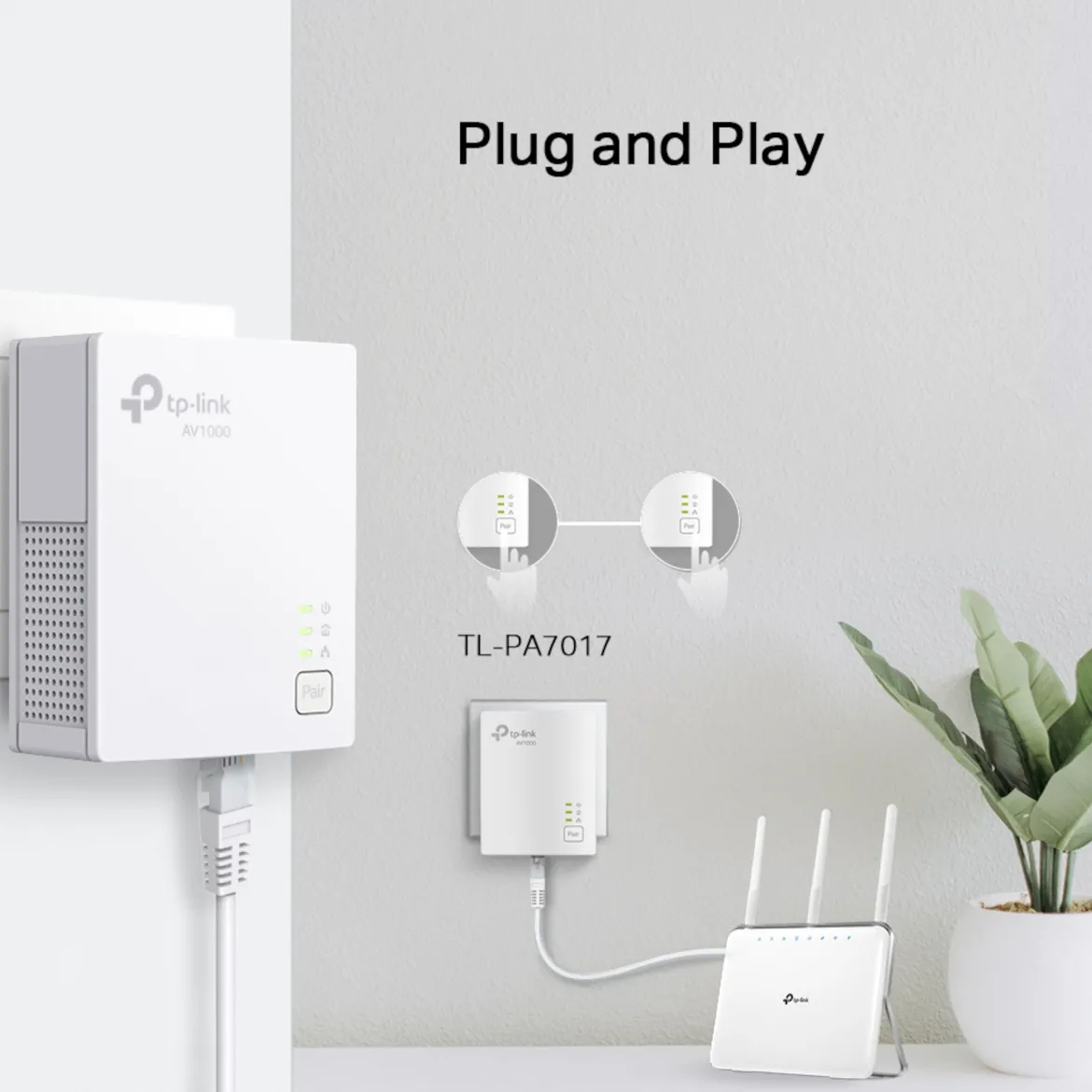 TP-link TL-PA7017 KIT Homeplug 1 Gb/s 2-pakke
