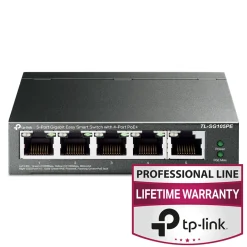 TP-link TL-SG105PE Administrerbar gigabit switch med 5 porte PoE+