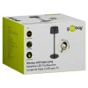 Trådløs LED-bordlampe 25 cm, Sort