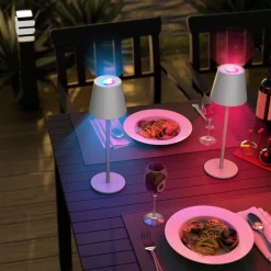 Trådløs LED-bordlampe – RGBW – hvid