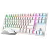 Trust GXT 882 trådløst gamingsæt med tastatur, mus og musemåtte, Hvid