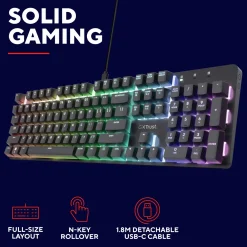 Trust GXT 871 Zora Mekanisk Gamingtastatur