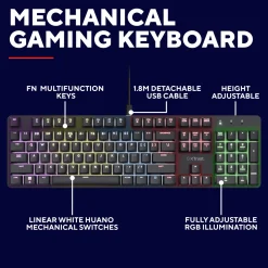 Trust GXT 871 Zora Mekanisk Gamingtastatur